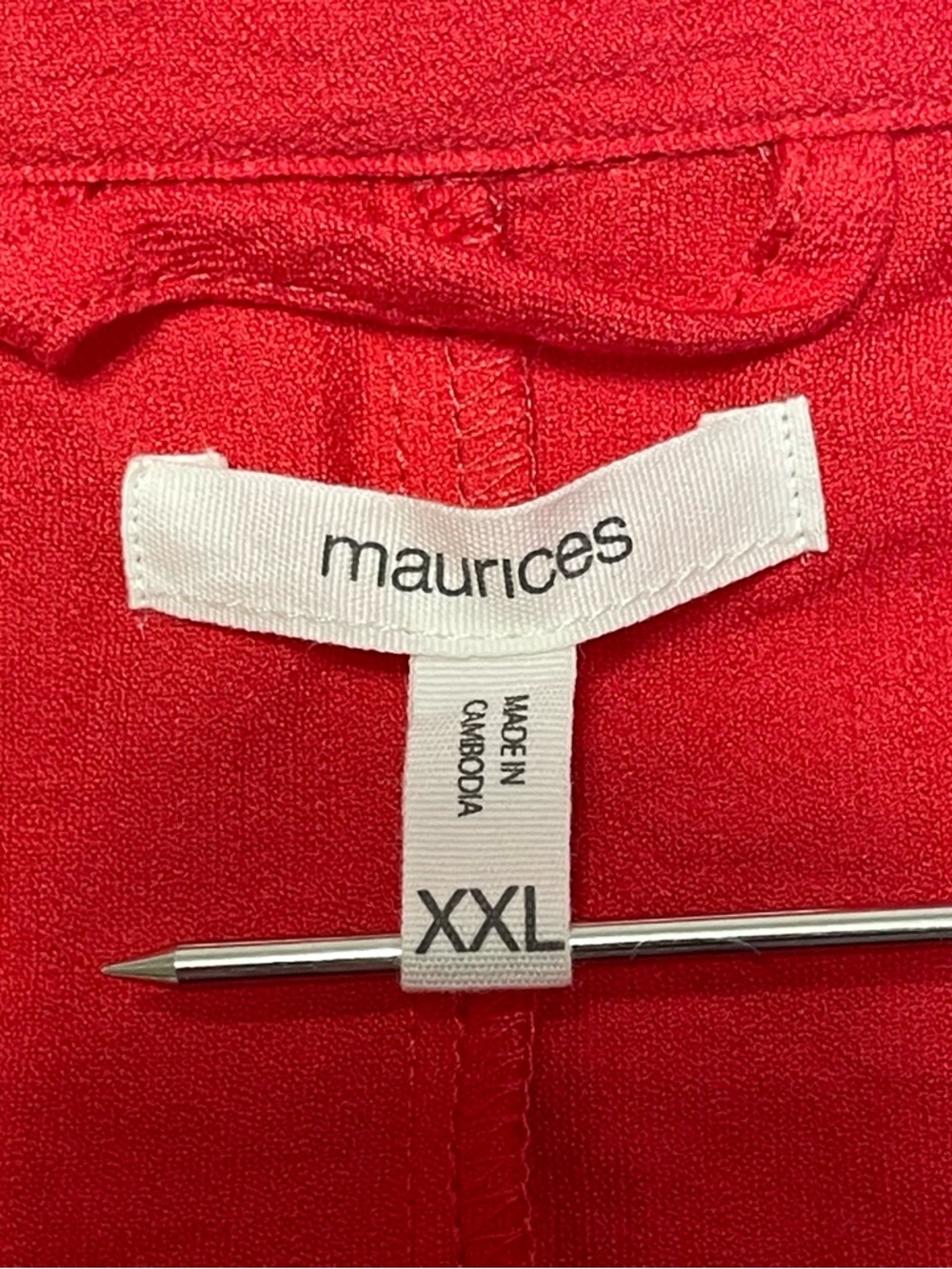 Maurices Women’s XXL Blazer and XL Paper Bag Shorts Watermelon Pink Red Suit Set - Picture 5 of 15